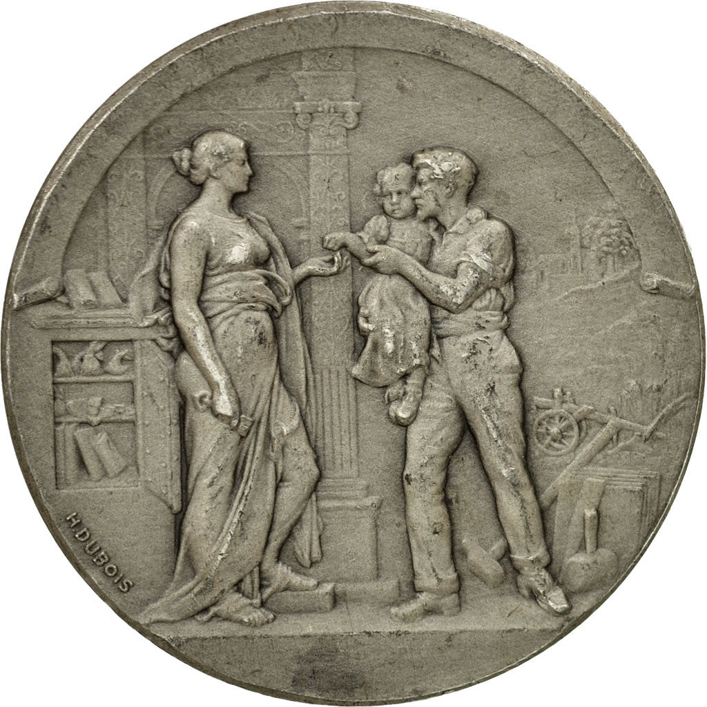 France, Medal, Caisse d'Epargne de Reims, Dubois.H, AU(50-53), Silver