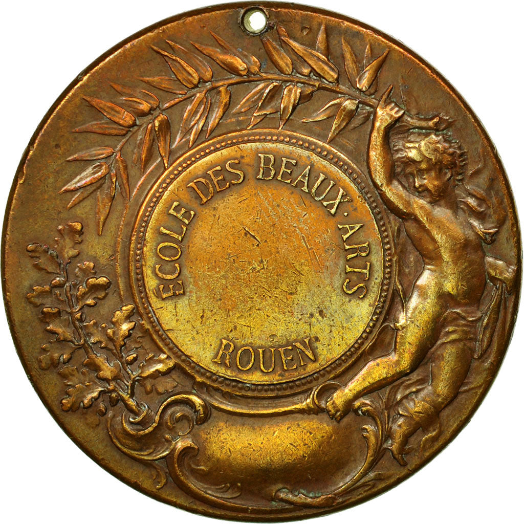 Frankreich, Medaille, Ecole des Beaux Arts de Rouen, Rivet, SS, Bronze
