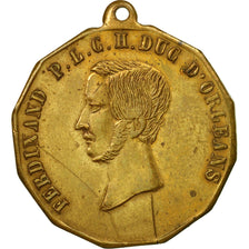 France, Medal, Mort du Duc d'Orléans, Chapelle Ferdinand, 1842, AU(50-53)