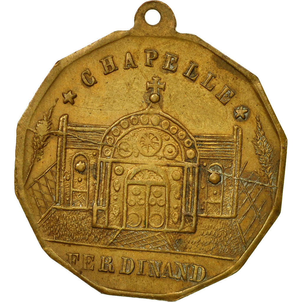 France, Medal, Mort du Duc d'Orléans, Chapelle Ferdinand, 1842, AU(50-53)