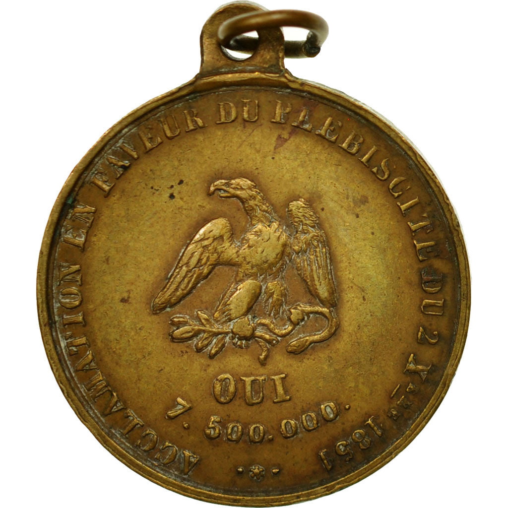 France, Médaille, Louis Napoléon Bonaparte, Acclamation en Faveur du