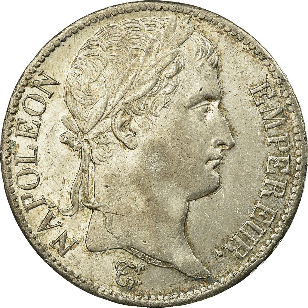 Münze, Frankreich, Napoléon I, 5 Francs, 1813, Paris, VZ+, Silber, KM:694.1