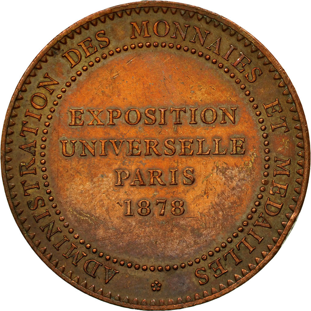 France, Médaille, Exposition universelle de Paris, 1878, Barre, TTB+, Bronze