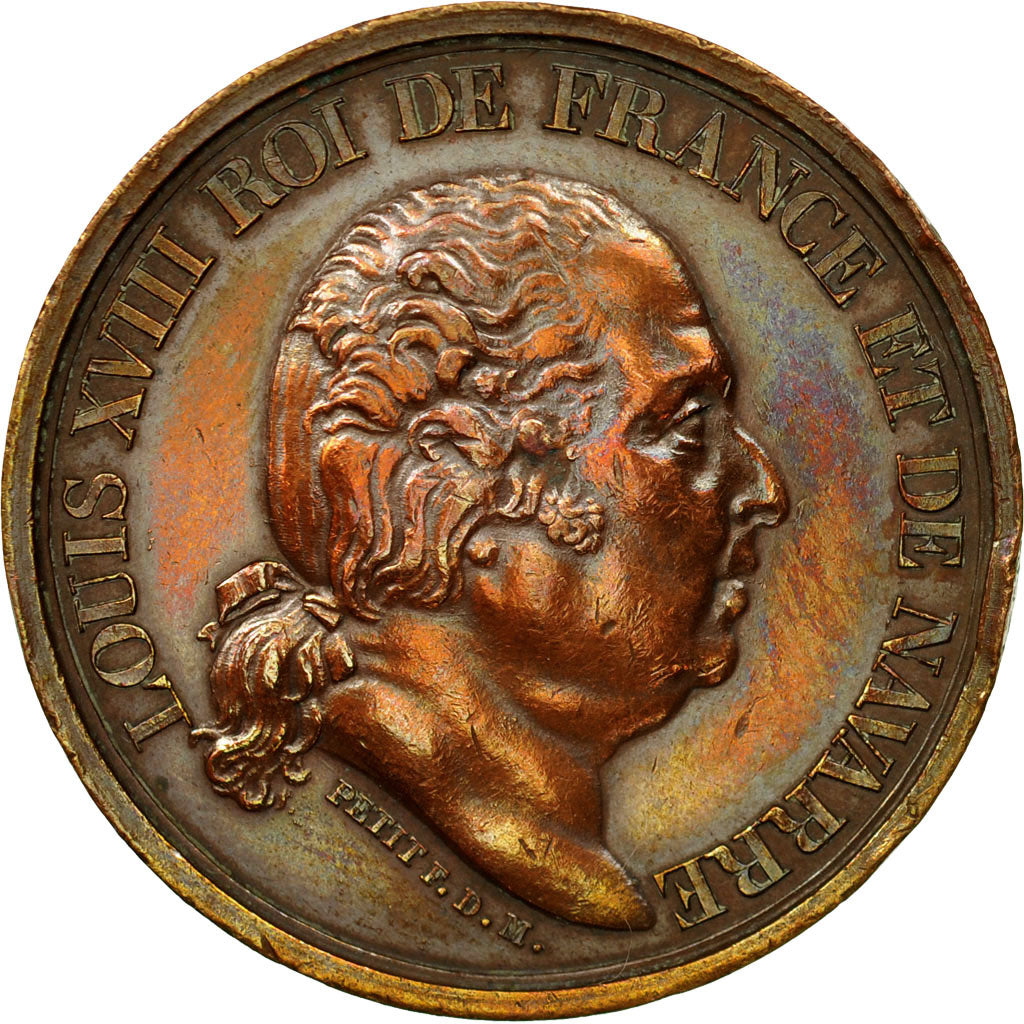 Frankreich, Medaille, Louis XVIII, Académie Ebroïcienne, 1832, Petit, VZ