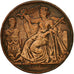 Bélgica, medalla, 25 ème Anniversaire du roi Léopold Ier, 1856, BC+, Cobre