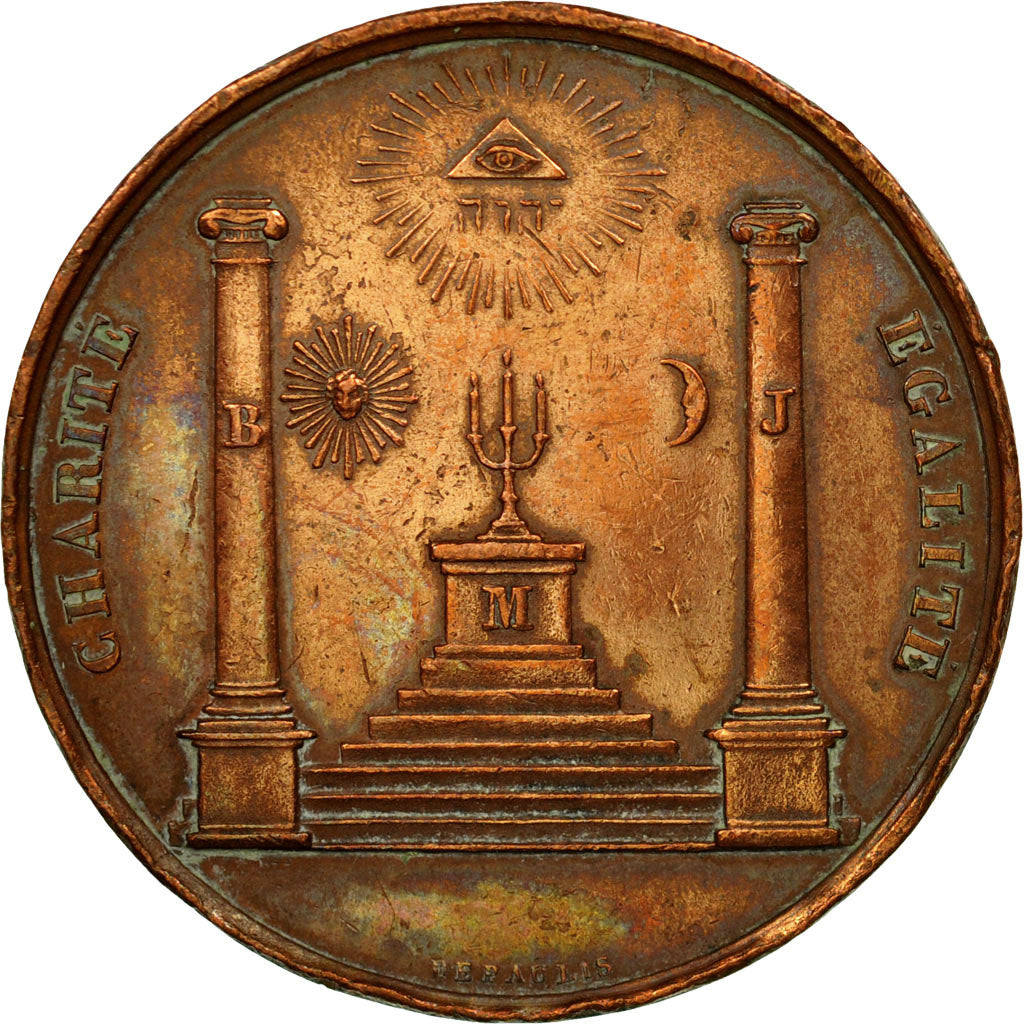 Frankrijk, Token, Masonic, Orient du Havre, Loge de l'Olivier Ecossais, 1829