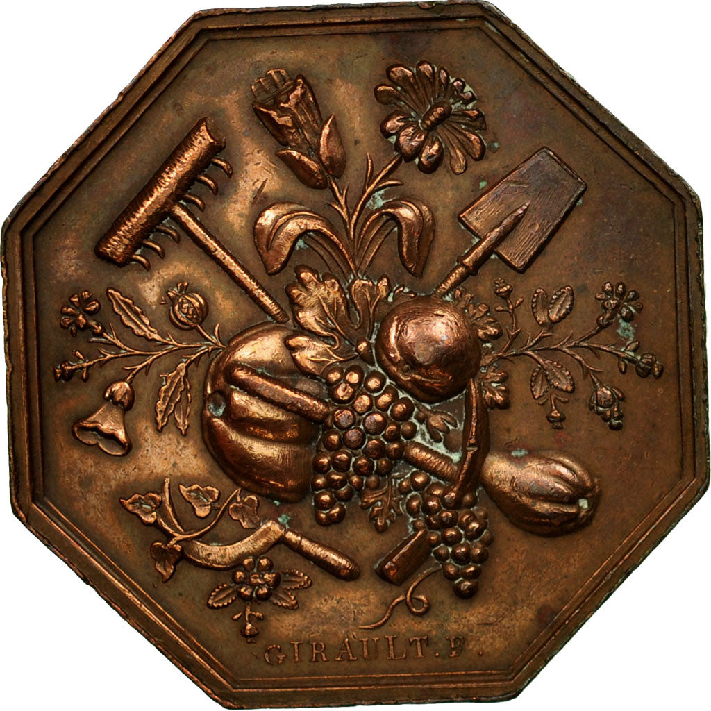 France, Token, Société centrale d'Horticulture, Rouen, 1836, Girault