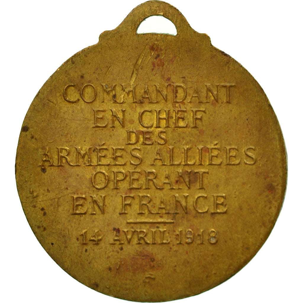 Francia, medaglia, Maréchal Foch, Commandant des Armées, 1918, Aug.Maillard