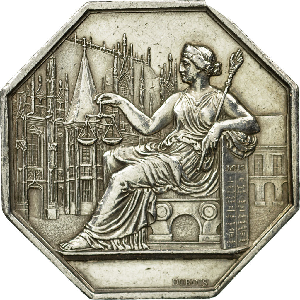 France, Token, Droit, Avoués au Tribunal de Rouen, 1841, Dubois, AU(50-53)