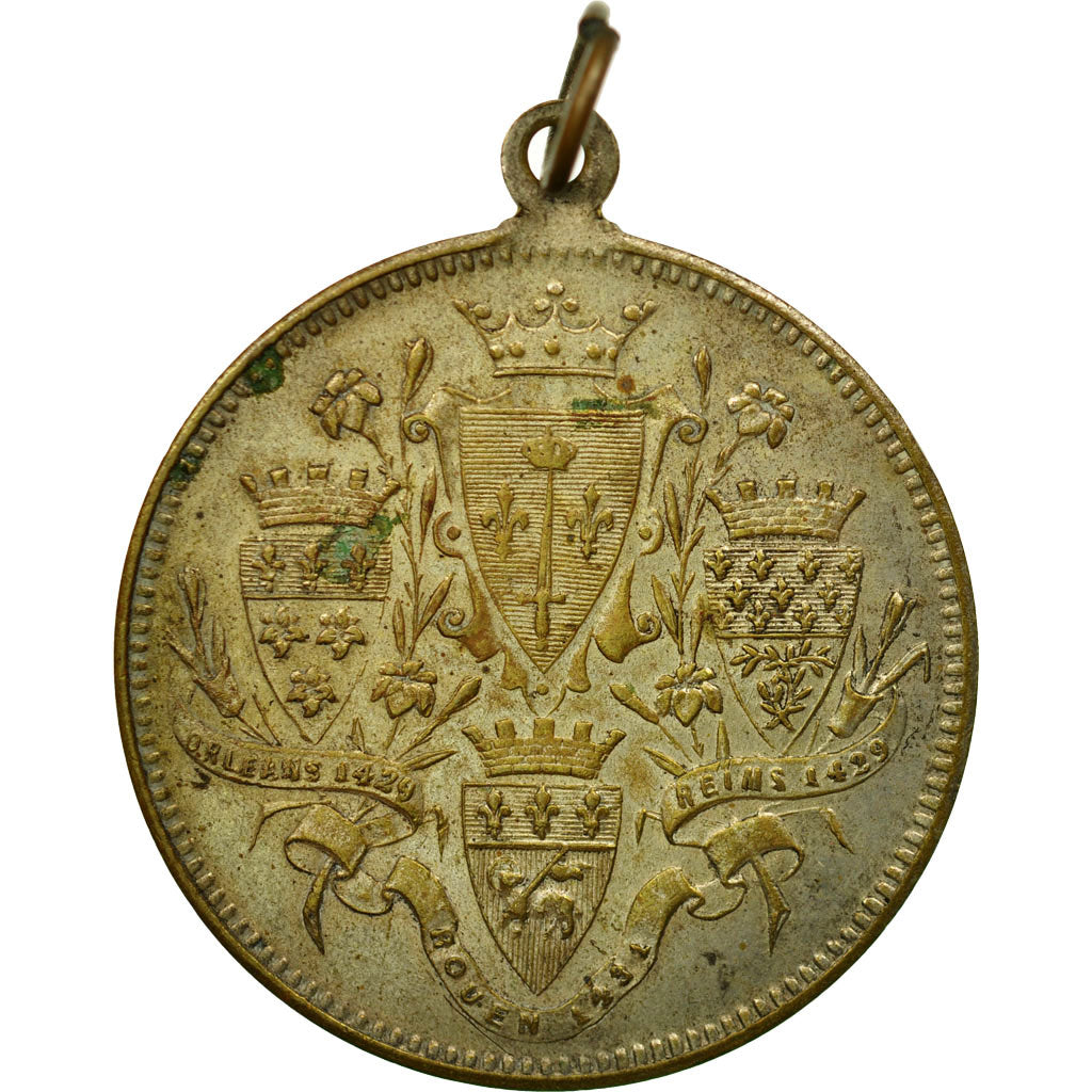 France, Medal, Jeanne d'Arc, EF(40-45), Brass
