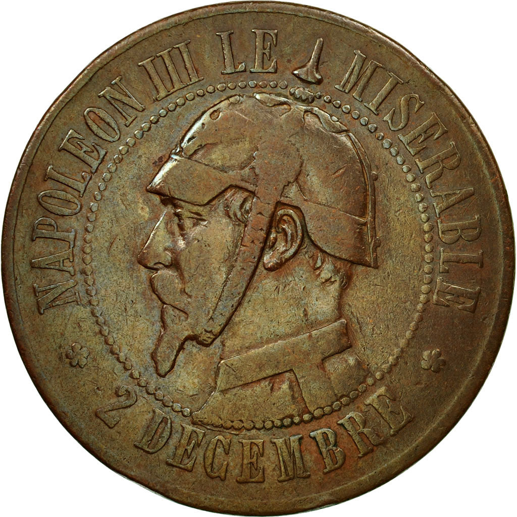 Frankreich, Token, Napoléon III, Satirique, Bataille de Sedan, Undated (1870)