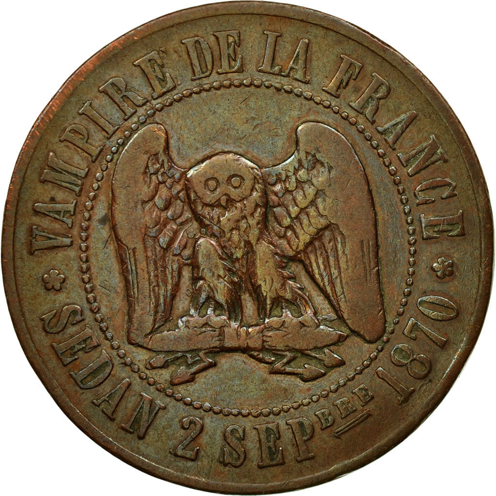 Frankreich, Token, Napoléon III, Satirique, Bataille de Sedan, Undated (1870)