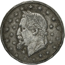 France, Token, Napoléon III et Eugénie, VF(30-35), Aluminium