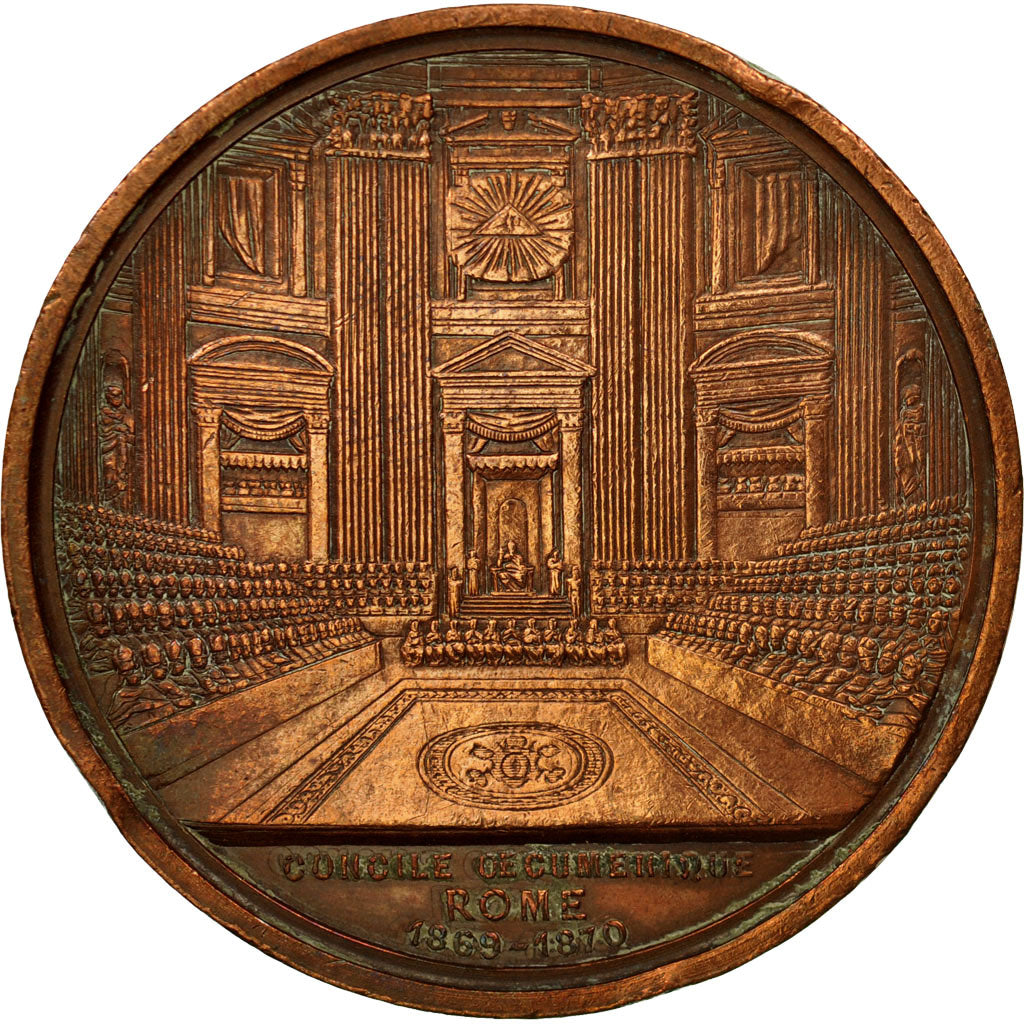 Vatican, Medal, Pie IX, Concile Oecuménique de Rome, 1869-1870, AU(50-53)