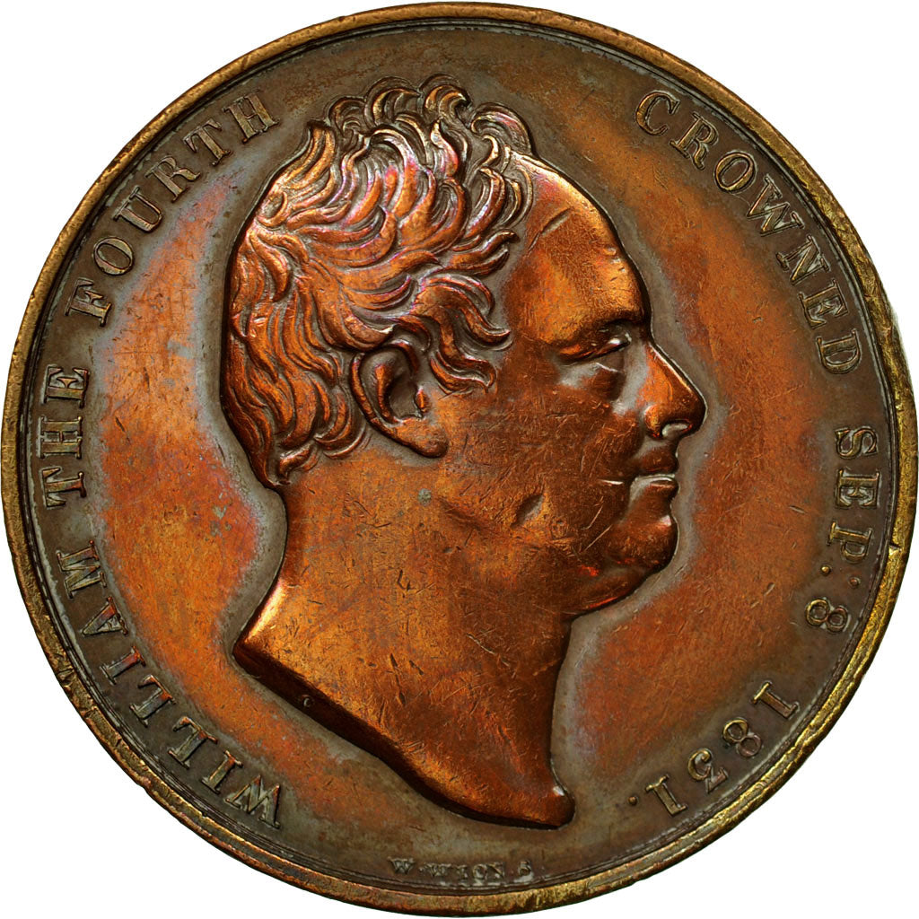 Reino Unido, medalla, Couronnement de William IV, Adélaïde, 1831, Wyon, MBC+