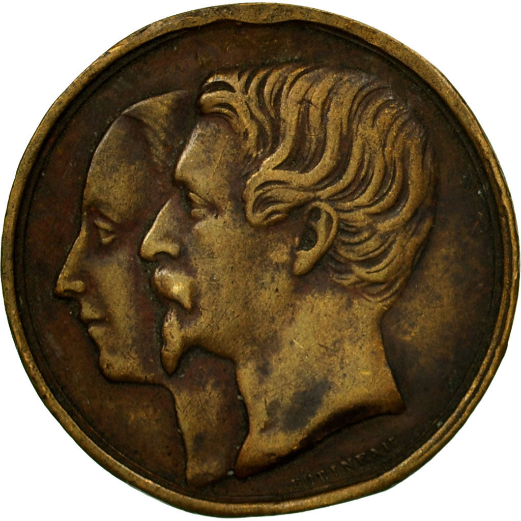 France, Jeton, Mariage de Napoléon III et Eugénie à Notre Dame, 1853