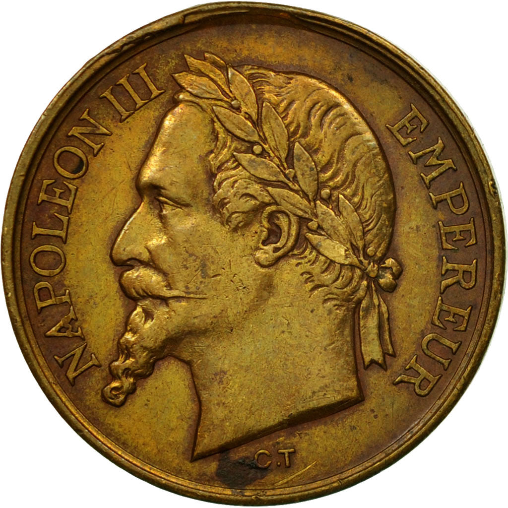 France, Jeton, Napoléon III, Fêtes de Lille, 1867, TTB+, Laiton