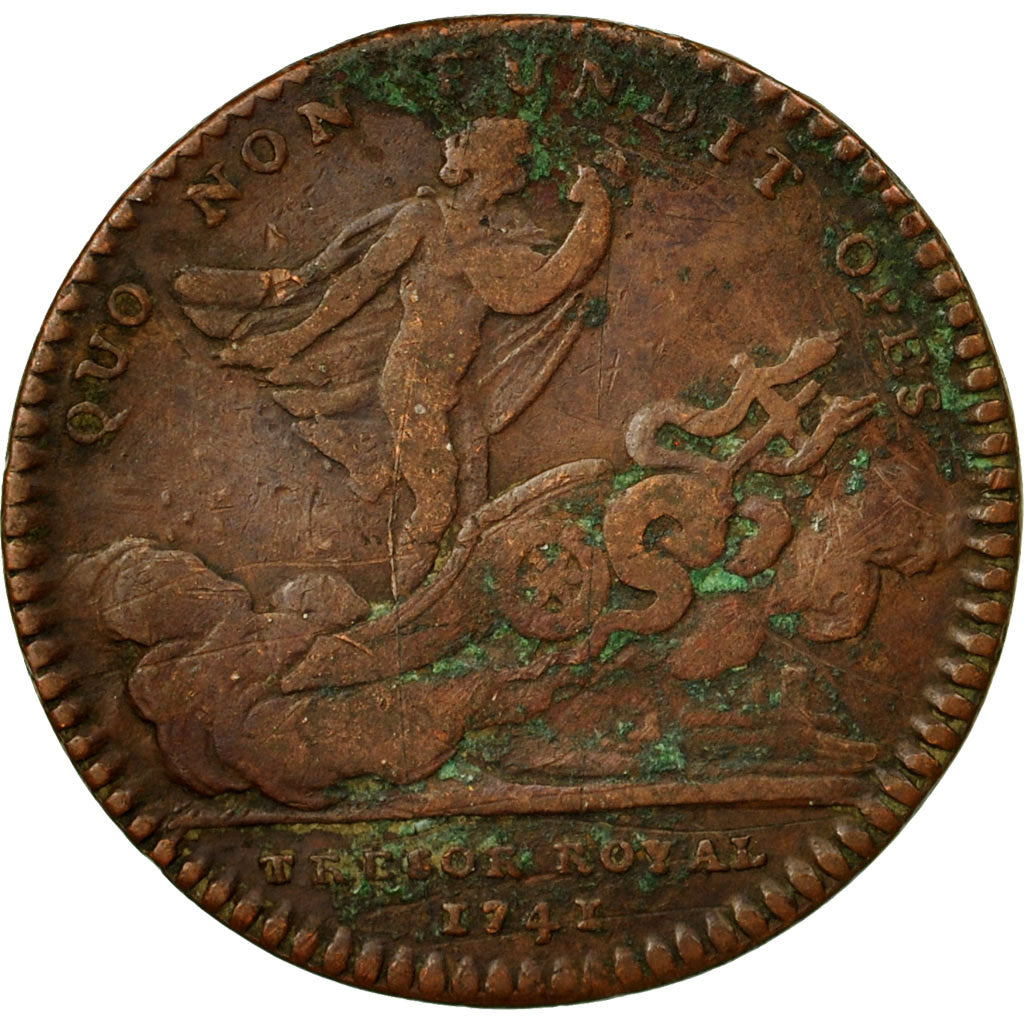France, Jeton, Louis XV, Trésor Royal, Chambre du Trésor, 1741, TB+, Cuivre