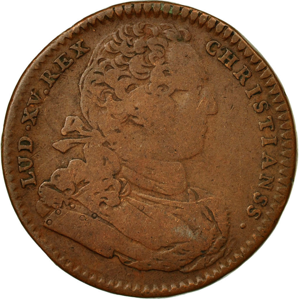 France, Token, Louis XV, Bâtiments du Roi, 1738, VF(20-25), Copper