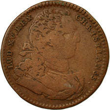 France, Token, Louis XV, Bâtiments du Roi, 1738, VF(20-25), Copper