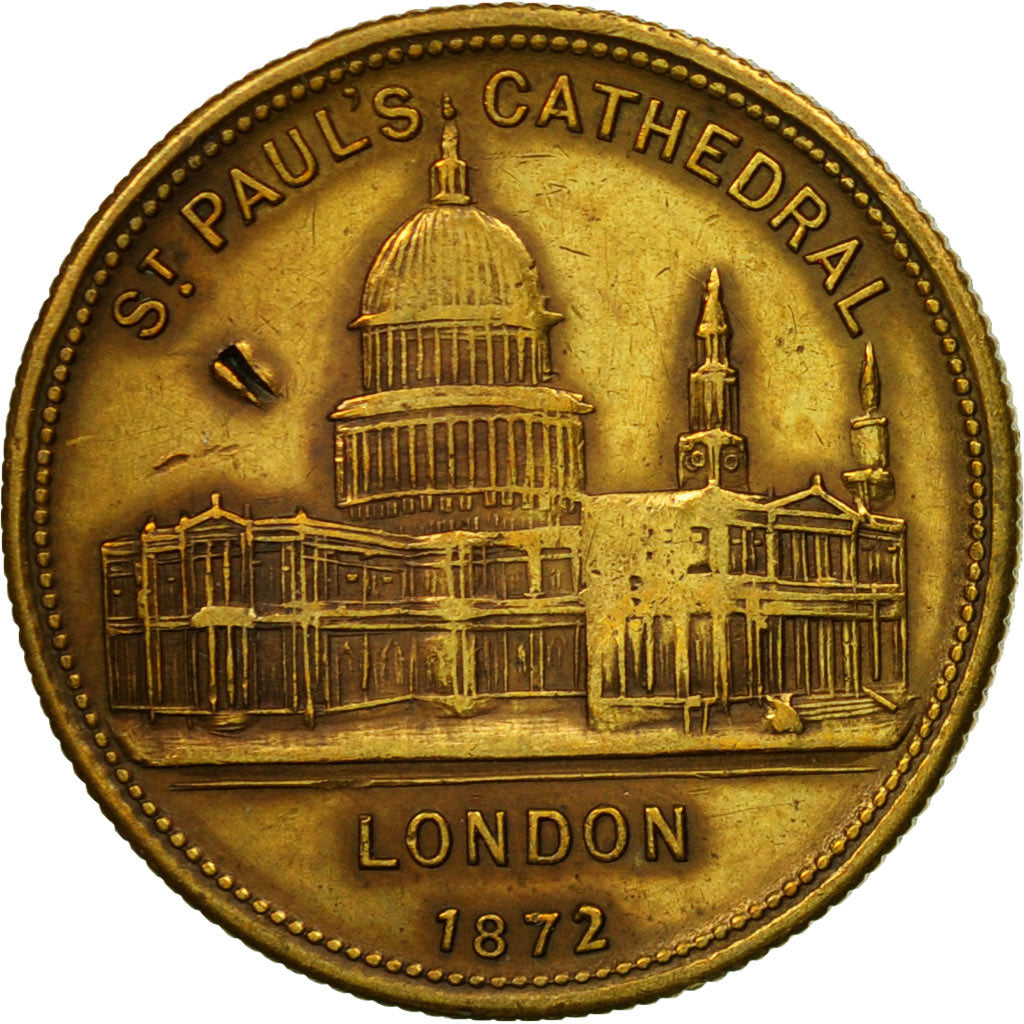 Reino Unido, Token, Alfred Edward, Cathédrale Saint-Paul, Londres, 1872, MBC+
