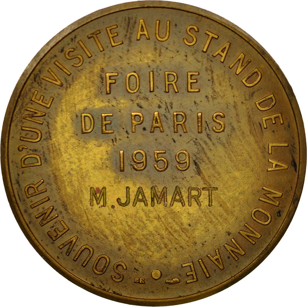 France, Jeton, Foire de Paris, Stand de la Monnaie, 1959, SUP+, Bronze