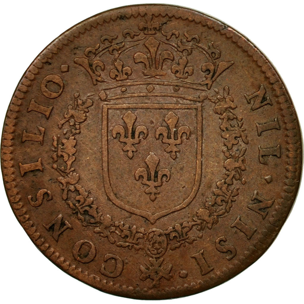 France, Token, Louis XIV, Conseil du Roi, EF(40-45), Copper