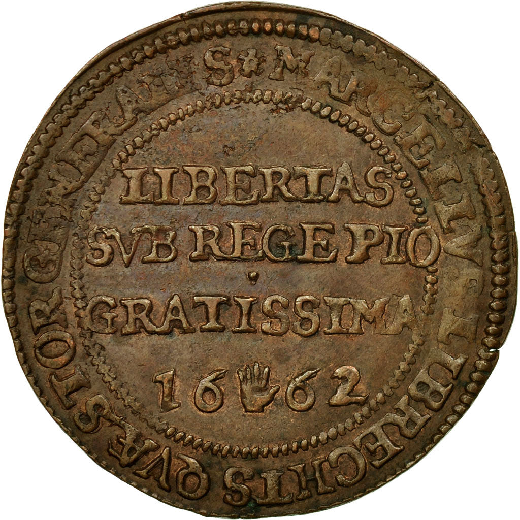 Spanish Netherlands, Token, Schatzmeister Marcellus Lebrecht, 1662, AU(50-53)