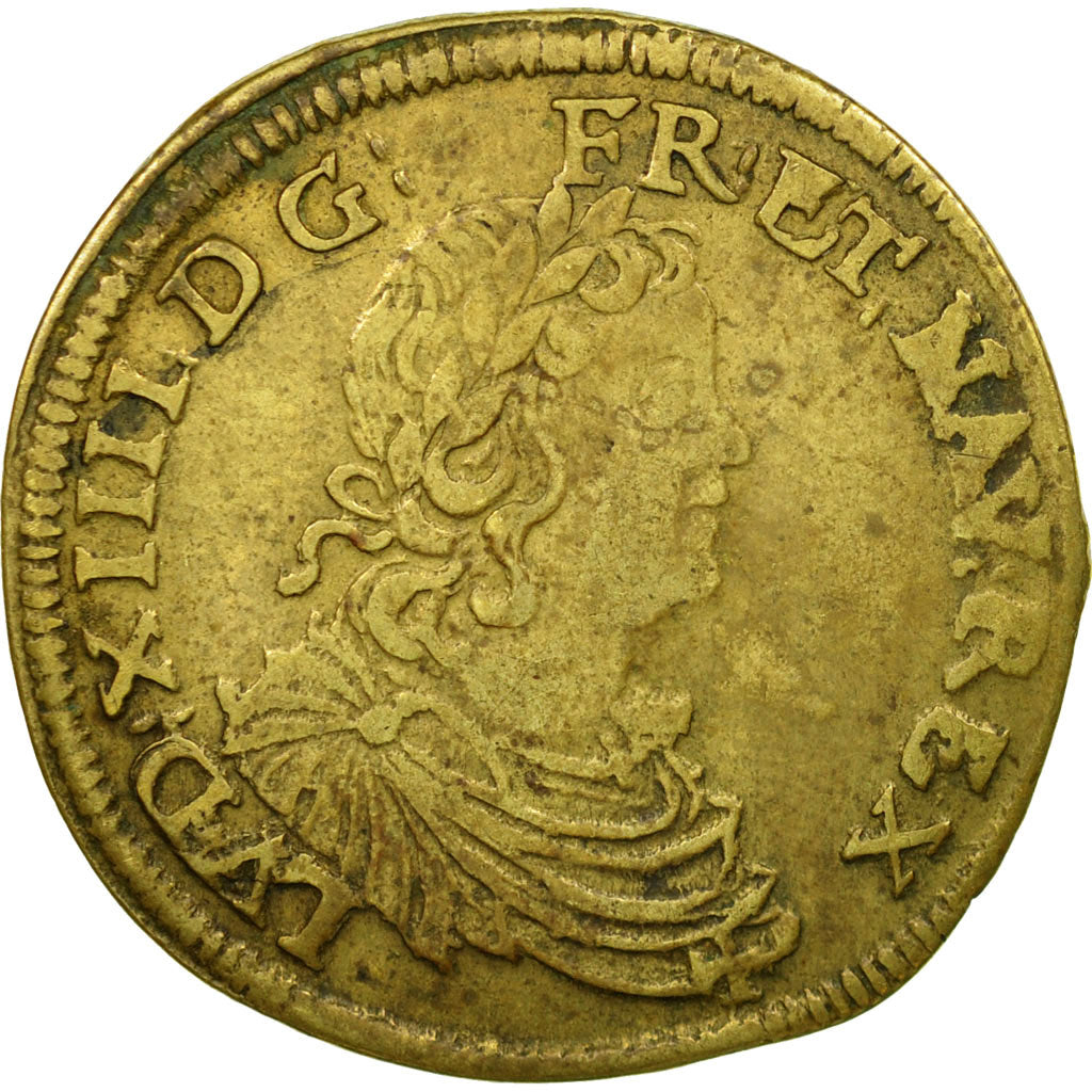 France, Token, Louis XIV, Nuremberg, Rechenpfennig, EF(40-45), Brass