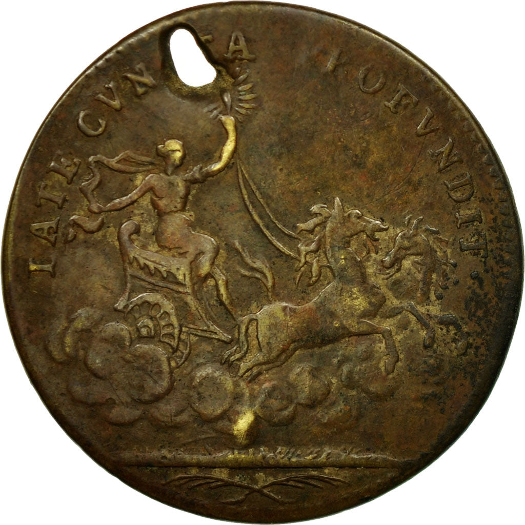 France, Token, Lous XIV, Late Cuncta Profundit, VF(20-25), Copper
