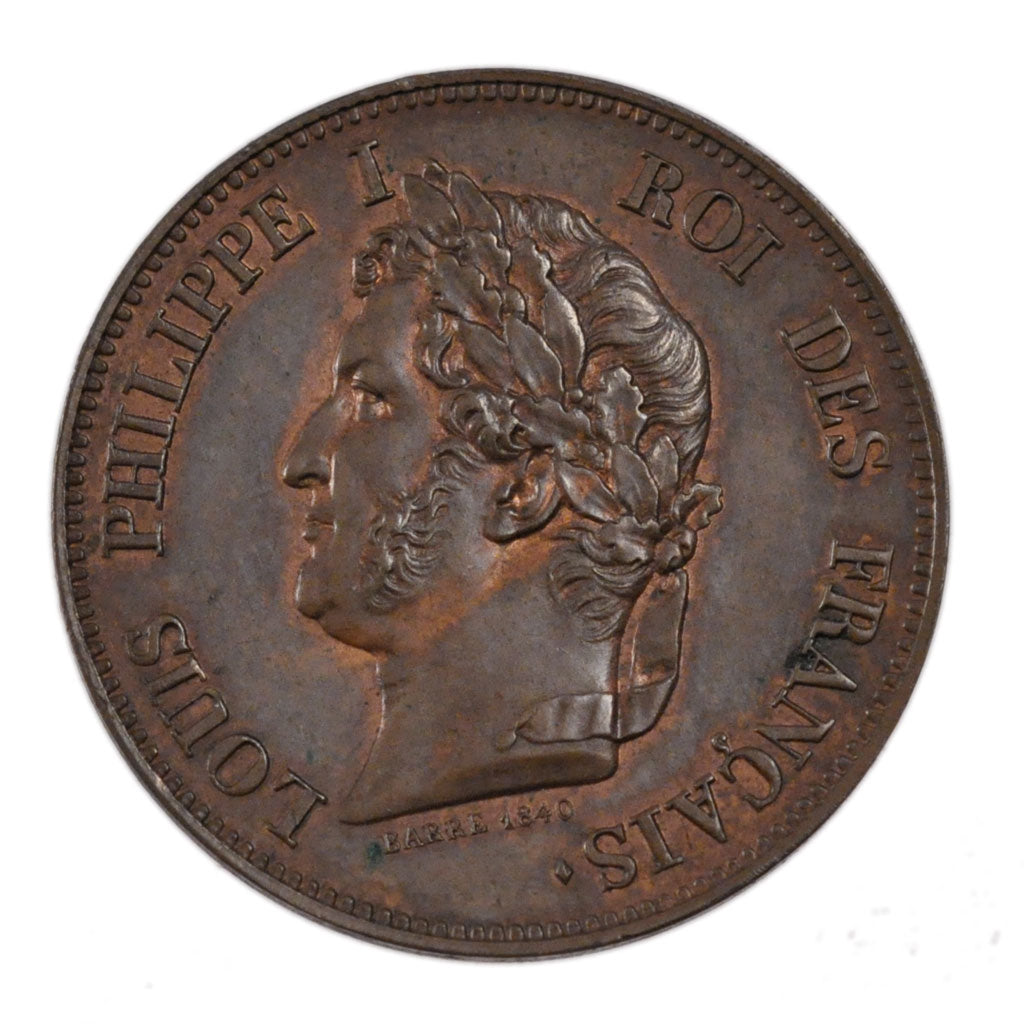 FRANCE, 1 Décime, 1840, Paris, MS(65-70), Bronze, Gadoury #212, 9.70
