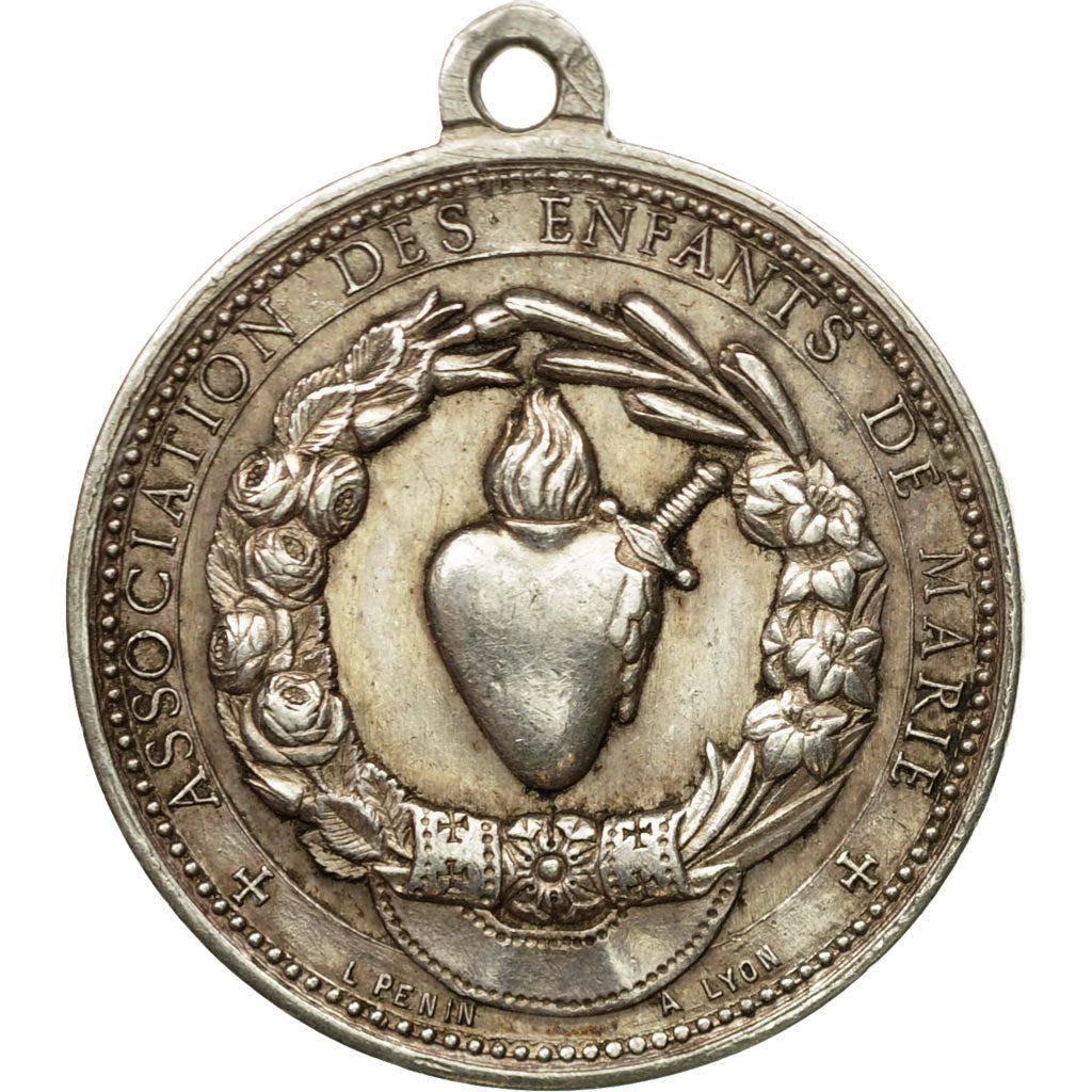 Frankrijk, Medaille, Religion, Association des Enfants de Marie, Lyon, PR