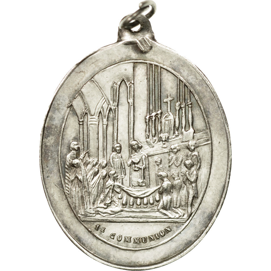 France, Medal, Religion, 1ère Communion, AU(55-58), Silver