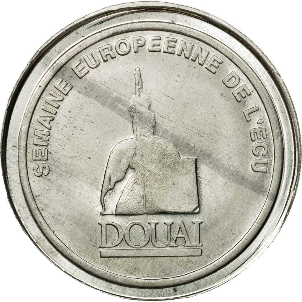 France, Token, Ecu, Union du Commerce Douaisien, 1991, MS(60-62), Base Metal
