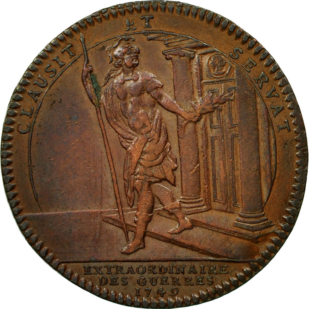 Francia, Token, Louis XV, Extraordinaire des Guerres, 1749, BB+, Rame