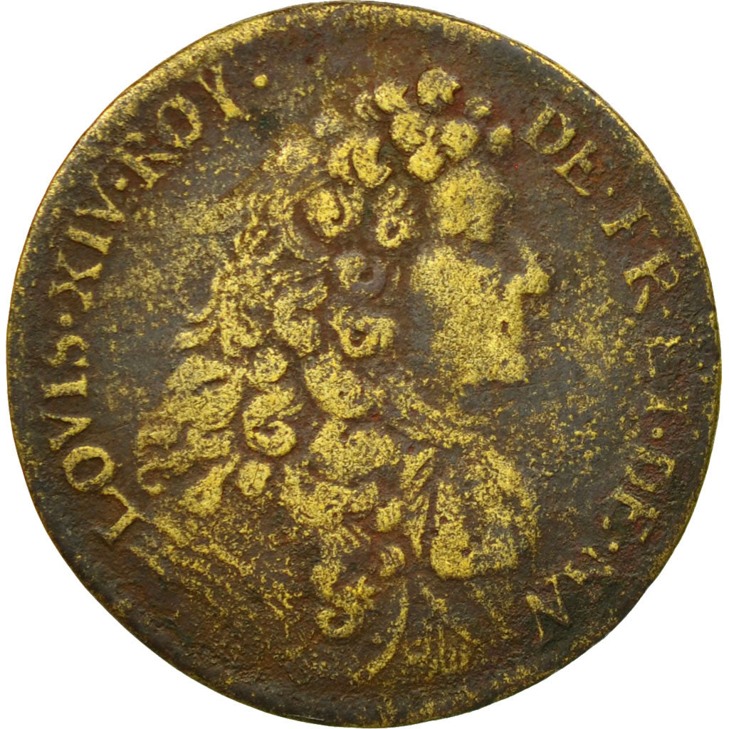 France, Token, Louis XIV, Flandre Française, Nimègue, 1679, VF(20-25), Brass