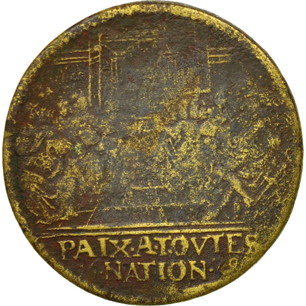 France, Token, Louis XIV, Flandre Française, Nimègue, 1679, VF(20-25), Brass