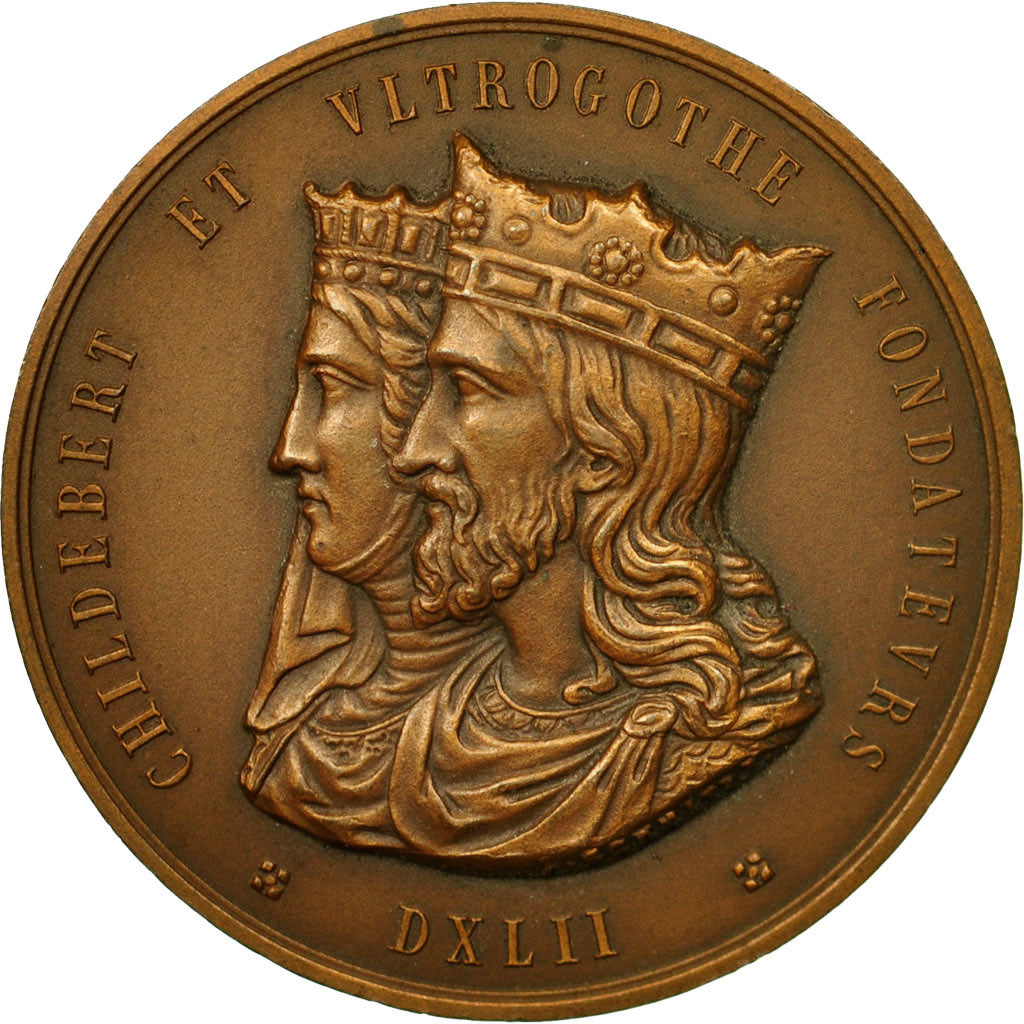 France, Medal, Hôpitaux Civils de Lyon, Childebert, Schmitt, MS(63), Bronze