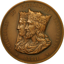 France, Medal, Hôpitaux Civils de Lyon, Childebert, Schmitt, MS(63), Bronze