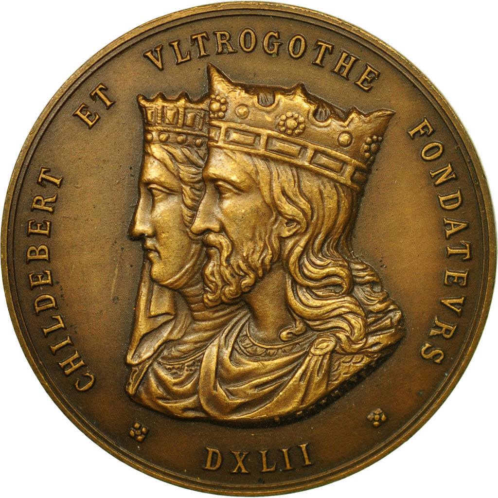 Frankreich, Medaille, Hôpitaux Civils de Lyon, Childebert, Schmitt, UNZ, Bronze