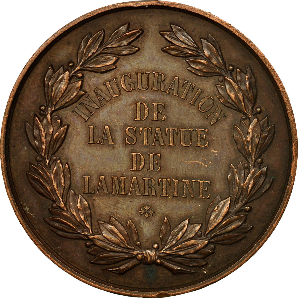 France, Medal, Inauguration de la Statue de Lamartine, Mâcon, 1878, AU(50-53)