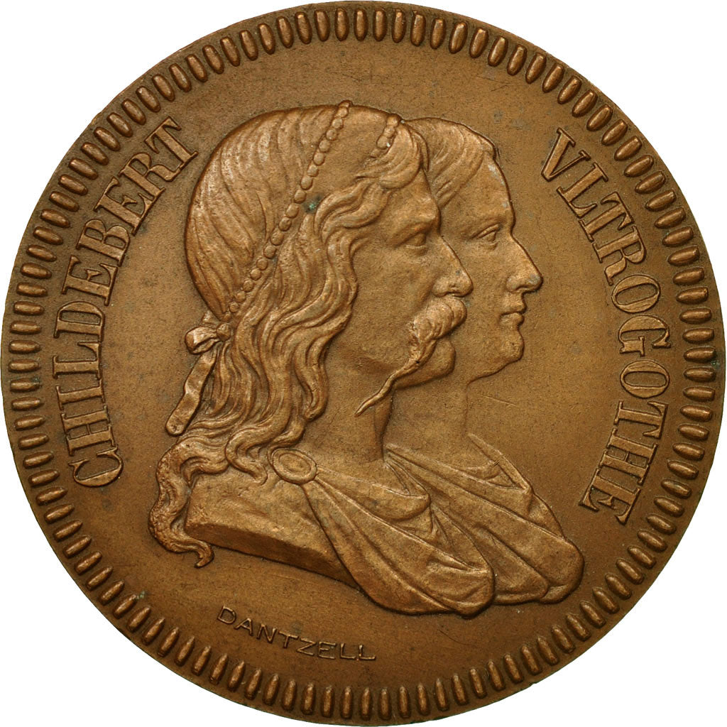 Frankreich, Medaille, Hôpitaux Civils de Lyon, Childebert, Dantzell, VZ, Bronze
