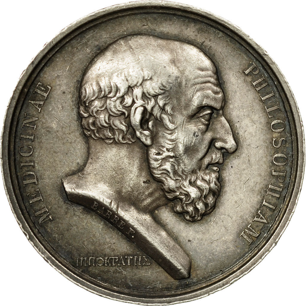 Frankreich, Medaille, Médecine, Hippocrate, Barre, SS+, Silber