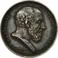 Frankrijk, Medaille, Médecine, Hippocrate, Lyon, Barre, PR, Zilver