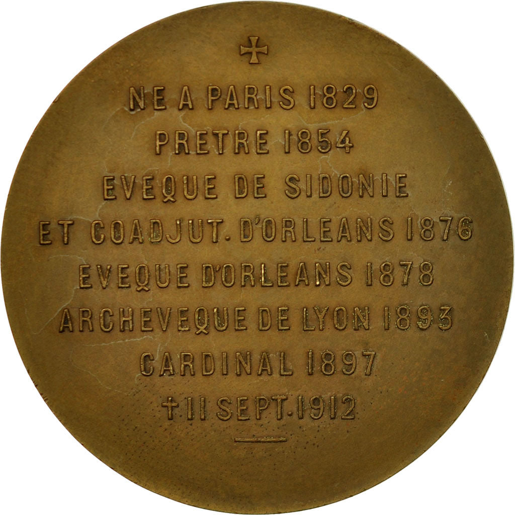 France, Médaille, P.H. Couillé Cardinal Archevêque de Lyon, Penin, SUP+