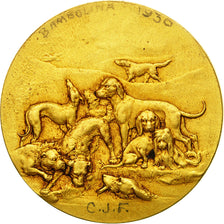France, Medal, Exposition Canine d'Avignon, 1930, Rivet, AU(55-58), Gilt Bronze