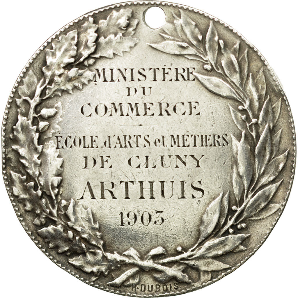 France, Medal, Ecole d'Arts et Métiers de Cluny, 1903, Dubois.A, AU(50-53)