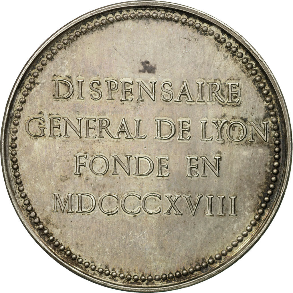 France, Token, Dispensaire général de Lyon, Penin, MS(60-62), Silver
