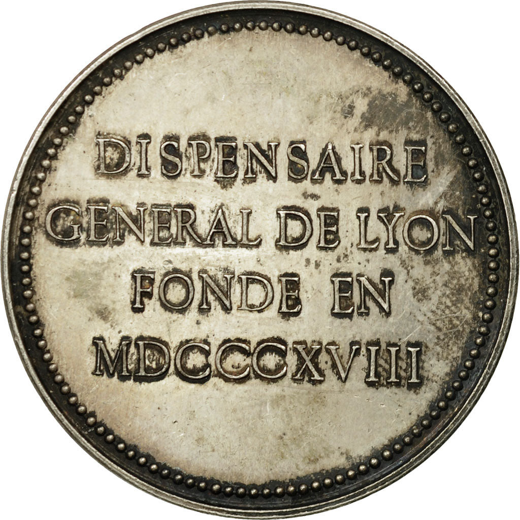 France, Token, Dispensaire général de Lyon, Penin, AU(55-58), Silver