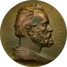 France, Médaille, Victor Hugo, 1902, Chaplain, TTB+, Bronze